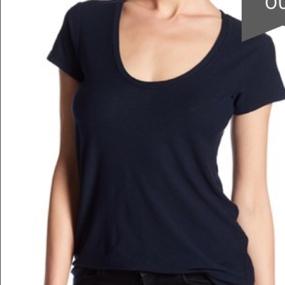 Navy Cotton NWT Size 3 James Perse Standard T-Shirt